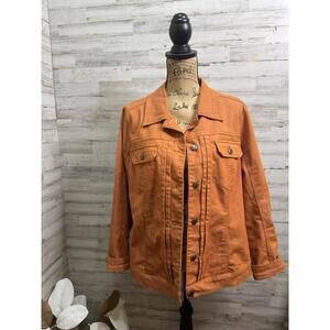 DRESSBARN RUST JEAN JACKET SIZE WOMAN 14/16